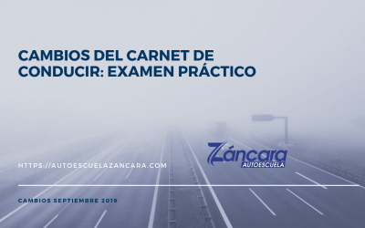 Cambios del carnet de conducir: examen práctico